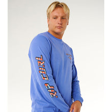 Koszulka męska RIP CURL Fade Out Icon L/S Tee niebieska
