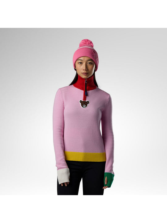 Sweter damski ROSSIGNOL W Jcc Teddy Quarter Zip Sweate rozowy
