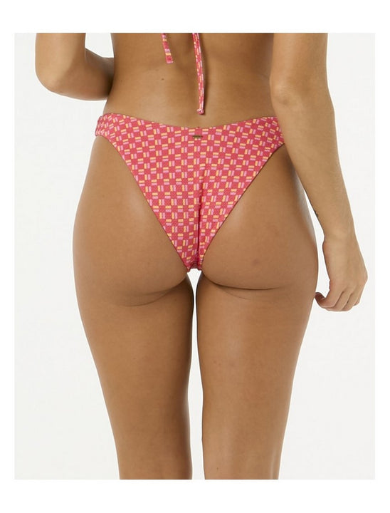 Majtki kąpielowe RIP CURL Shell Cove High Leg Cheeky czerwone
