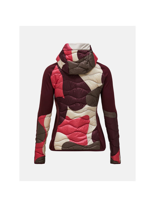 Kurtka damska PEAK PERFORMANCE Helium AOP Down Hybrid Hood Multicolor
