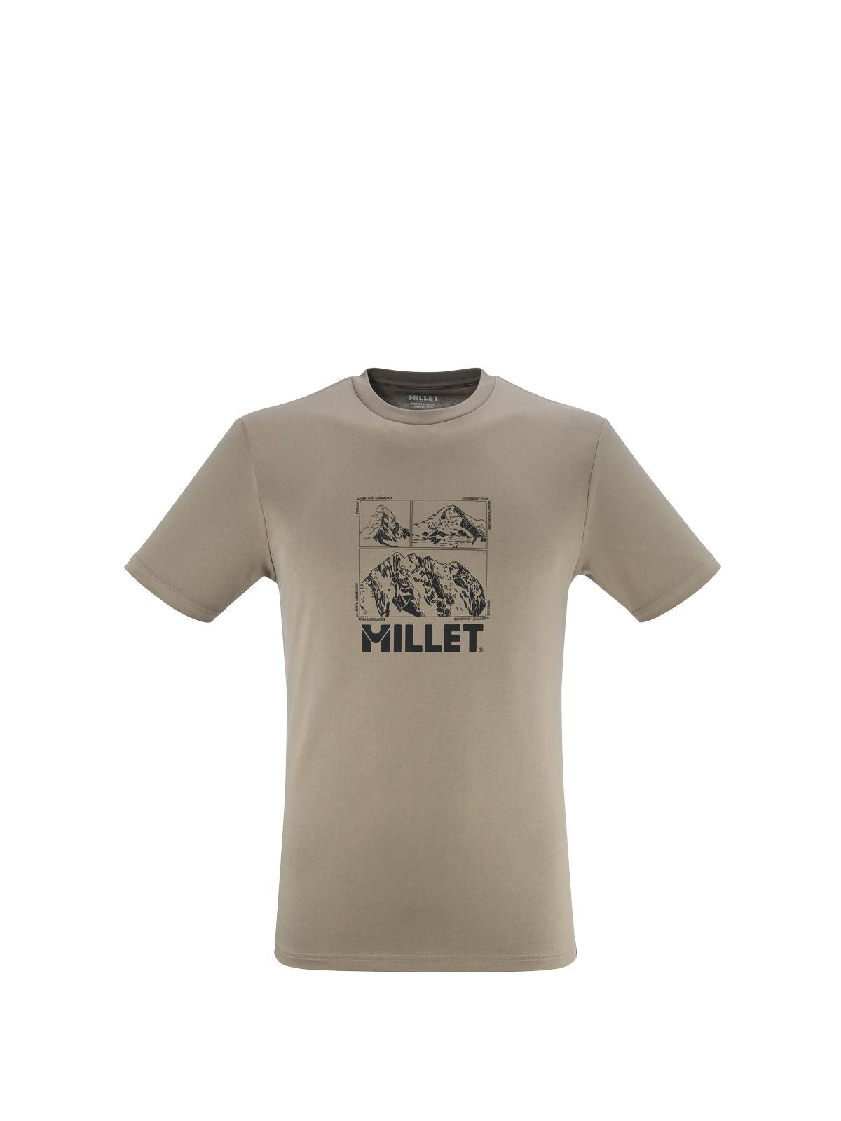 Koszulka męska MILLET Chamonix Logo Ts Ss M beżowa
