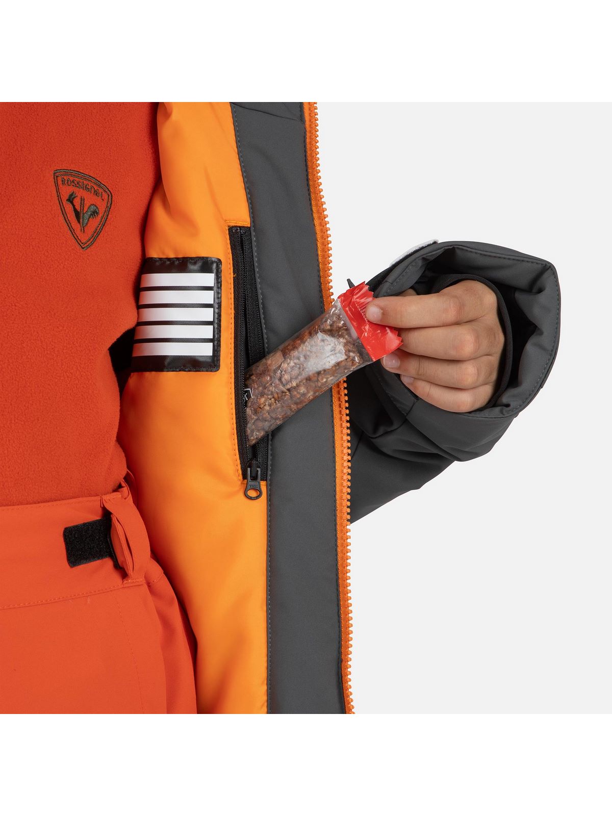 Kurtka narciarska dziecięca Rossignol Jr Strawpile Jkt szary