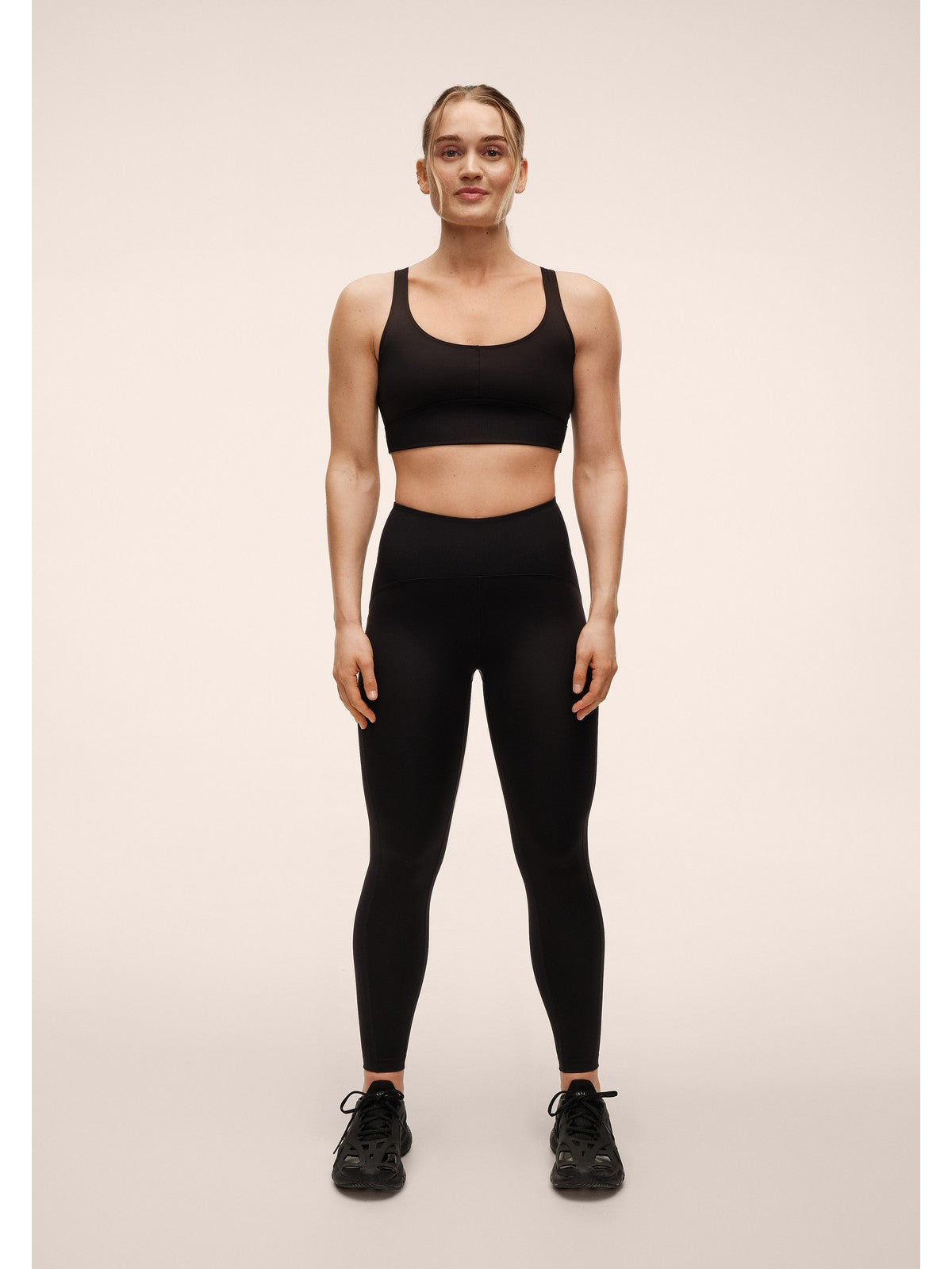 Legginsy damskie CASALL Brace Rib High Waist Tights czarne