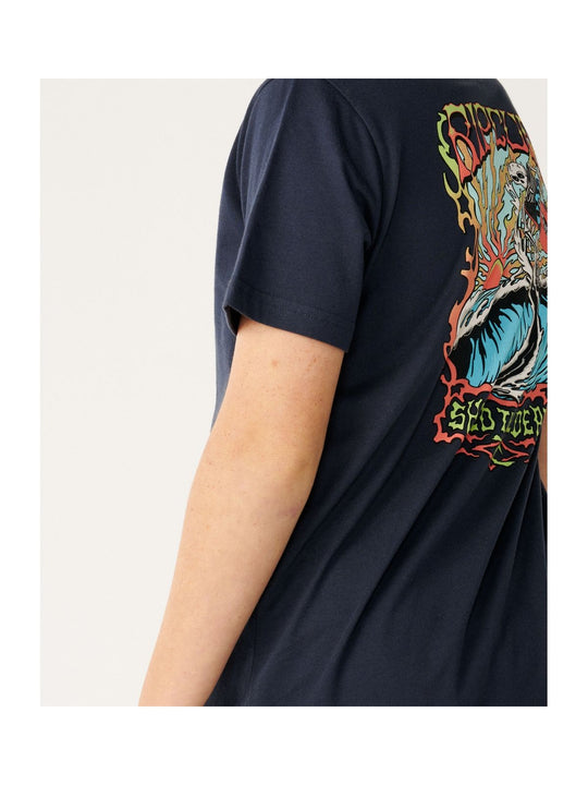 Koszulka juniorska RIP CURL Air Shred Tee-Boy granatowa
