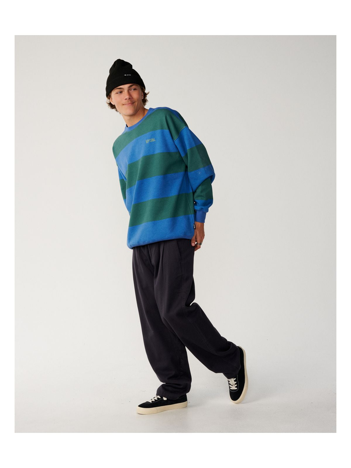 Bluza męska RIP CURL Disorder Stripe Crew niebieska