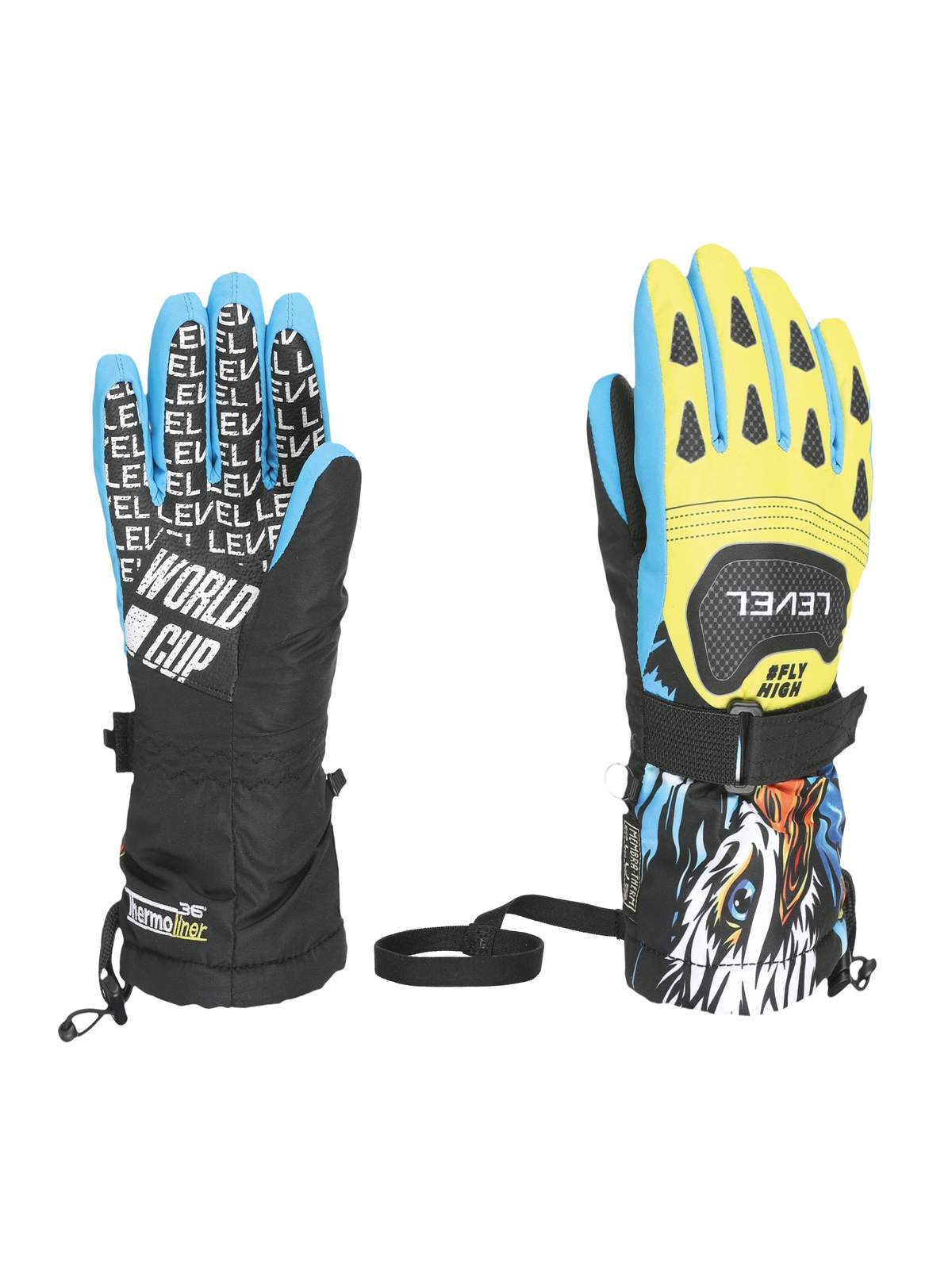Rękawice narciarskie dziecięce LEVEL Junior żółty