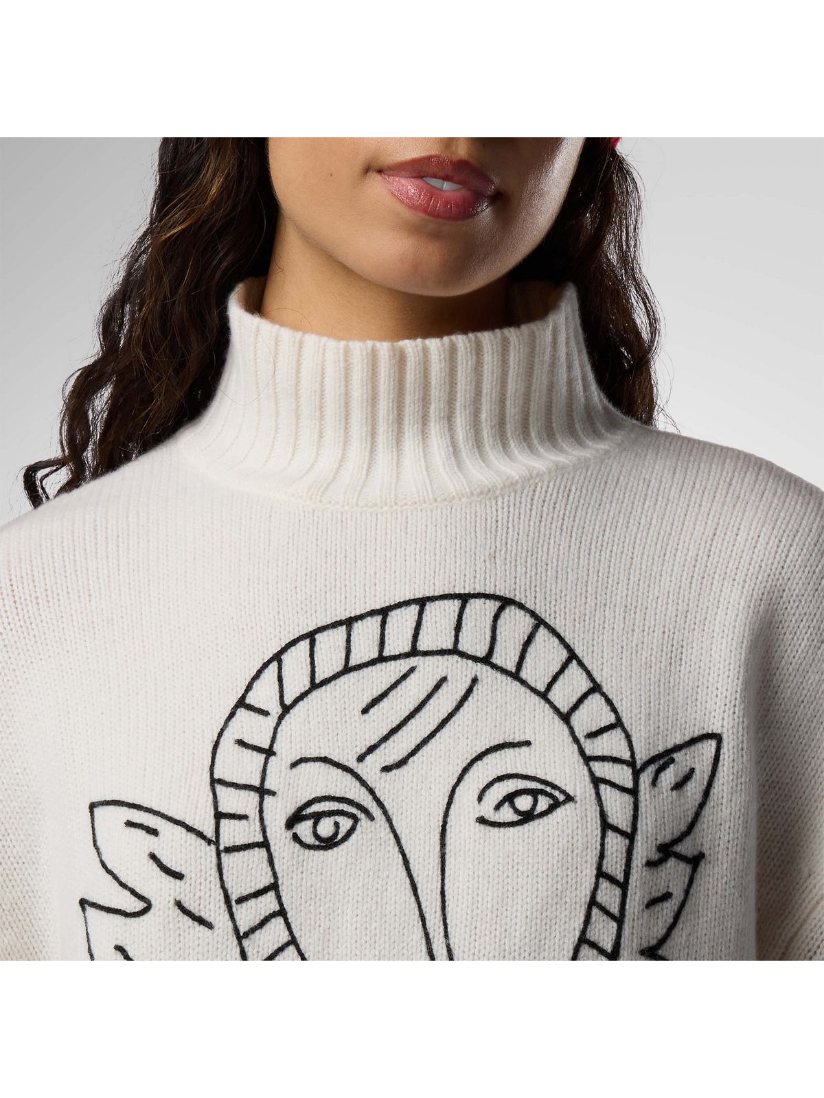 Sweter damski ROSSIGNOL W Jcc Turtle Neck Sweater białe