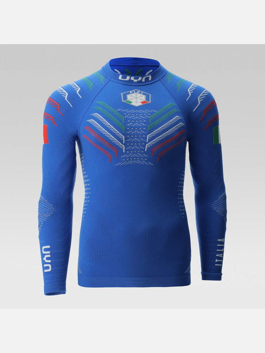Koszulka termoaktywna UYN Natyon 3.0 Junior Italy UW Shirt LG SL.Turtle Neck niebieski
