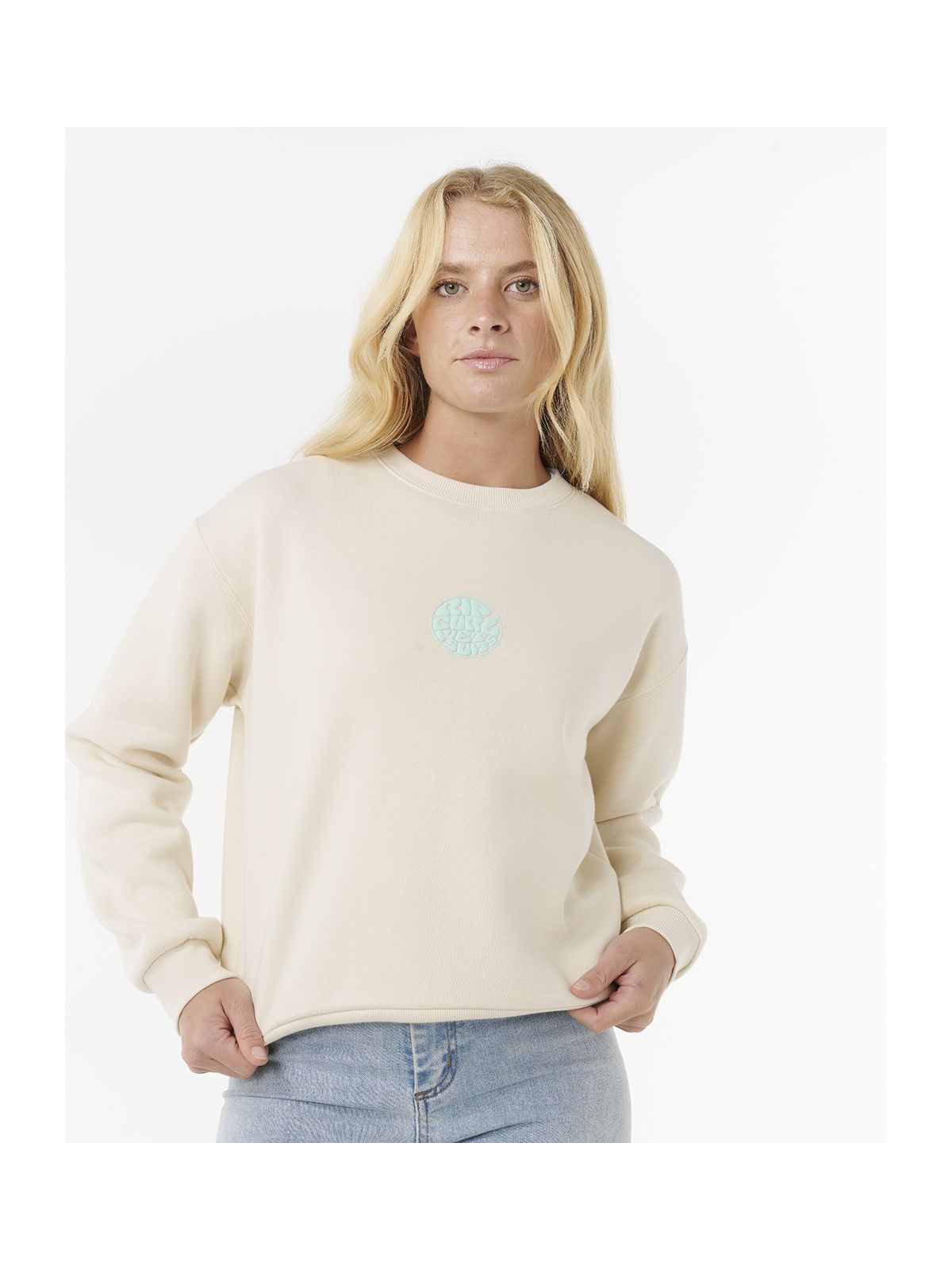 Bluza RIP CURL ICONS OF SURF RELAXED CREW beżowa