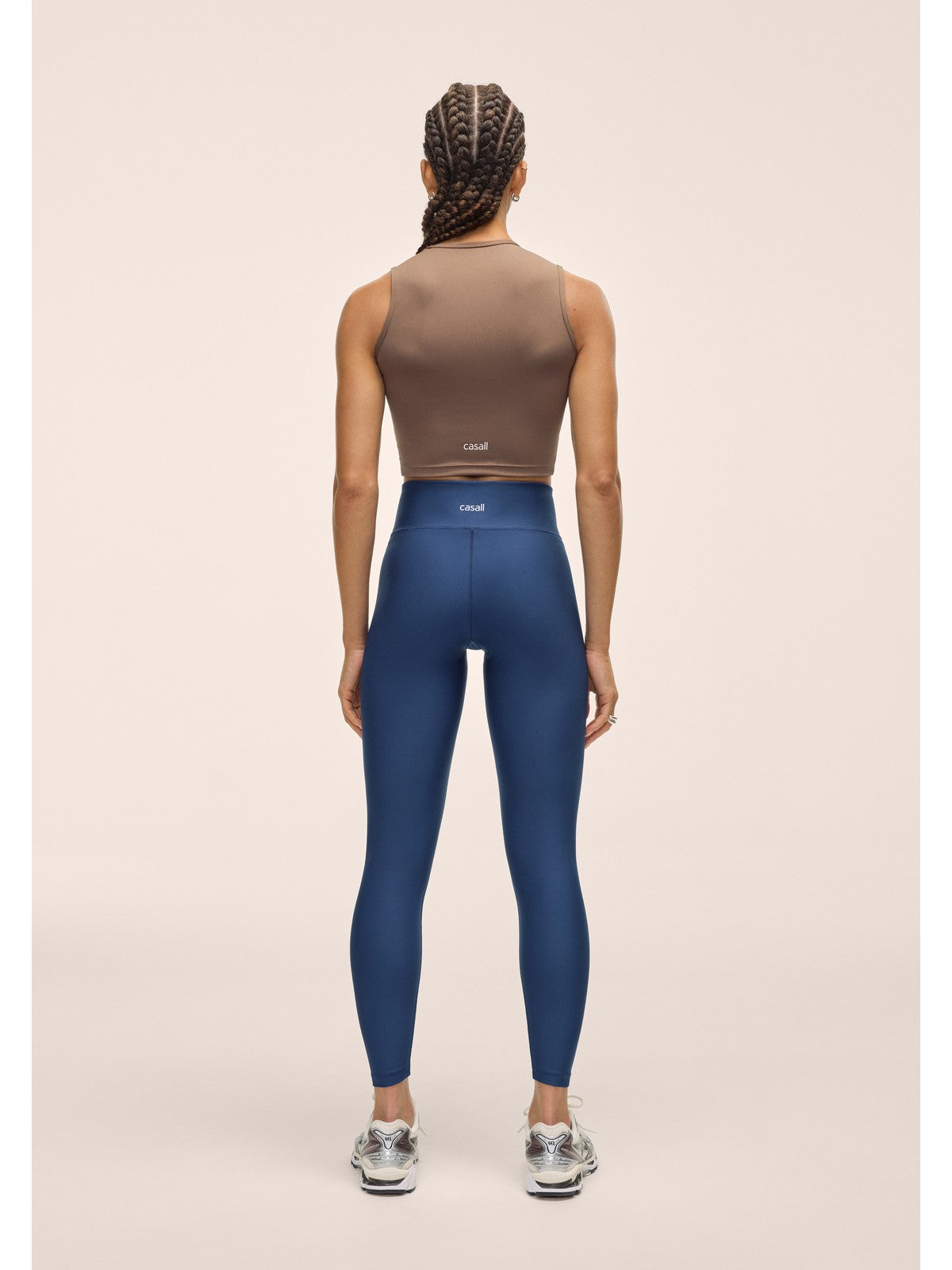 Legginsy damskie CASALL Overlap High Waist Tights kolor niebieski