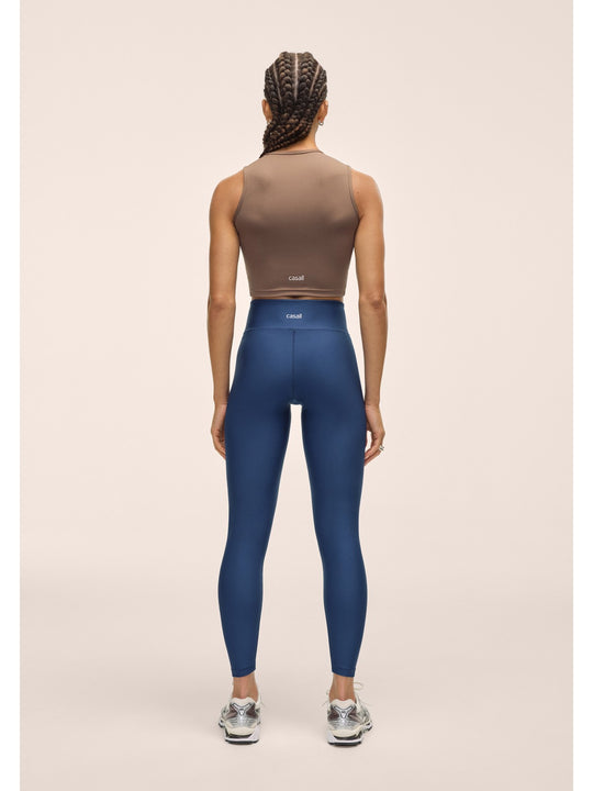 Legginsy damskie CASALL Overlap High Waist Tights kolor niebieski
