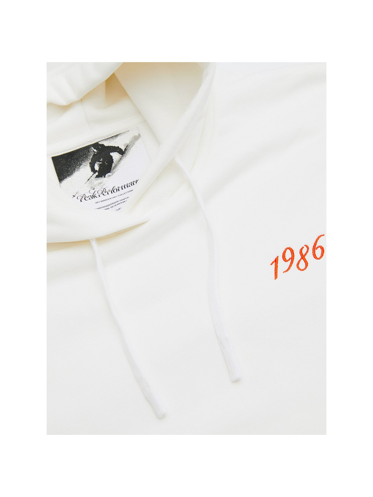 Bluza z kapturem damska PEAK PERFORMANCE 40Y Graphic Hood biała