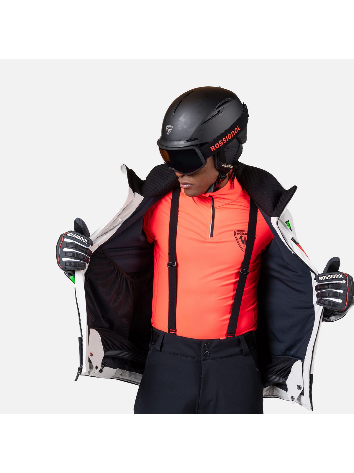 Kurtka narciarska męska ROSSIGNOL Hero Blackside Insulated Jkt szara