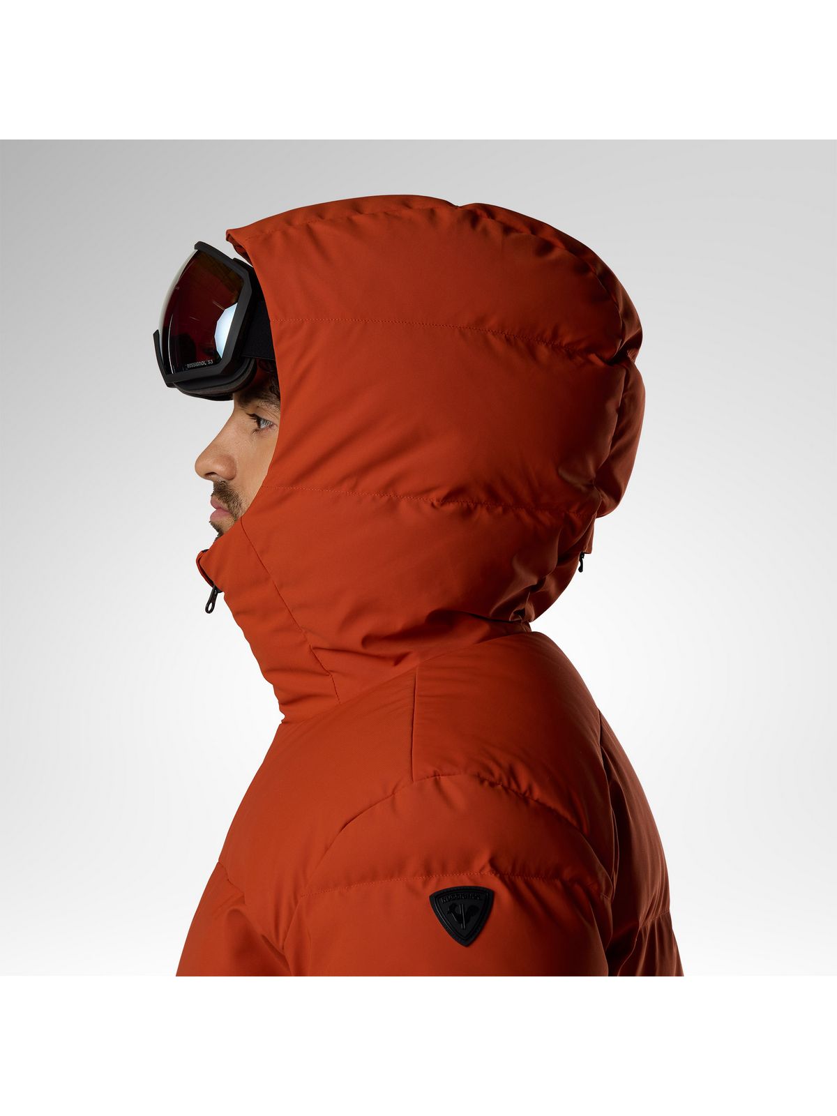 Kurtka narciarska męska ROSSIGNOL M Snowblaze Down Bomber Jacket brązowa