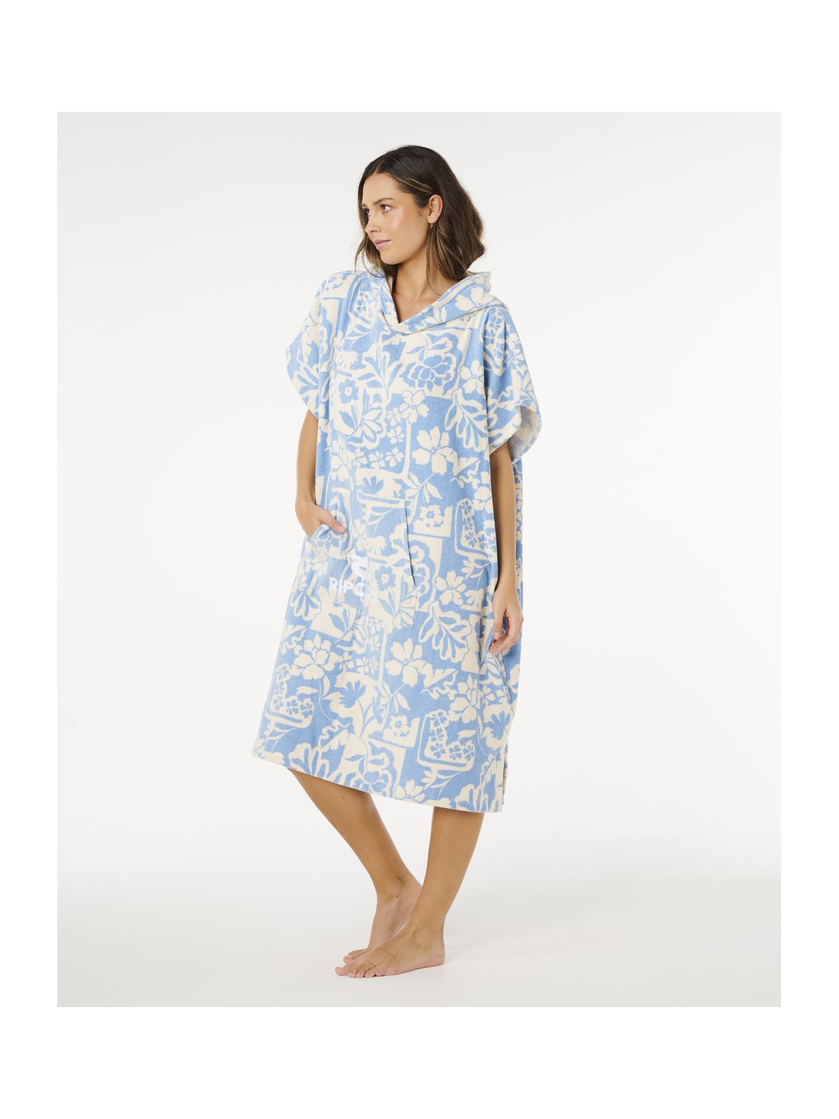 Ponczo damskie RIP CURL Mixed Hooded Towel zielone