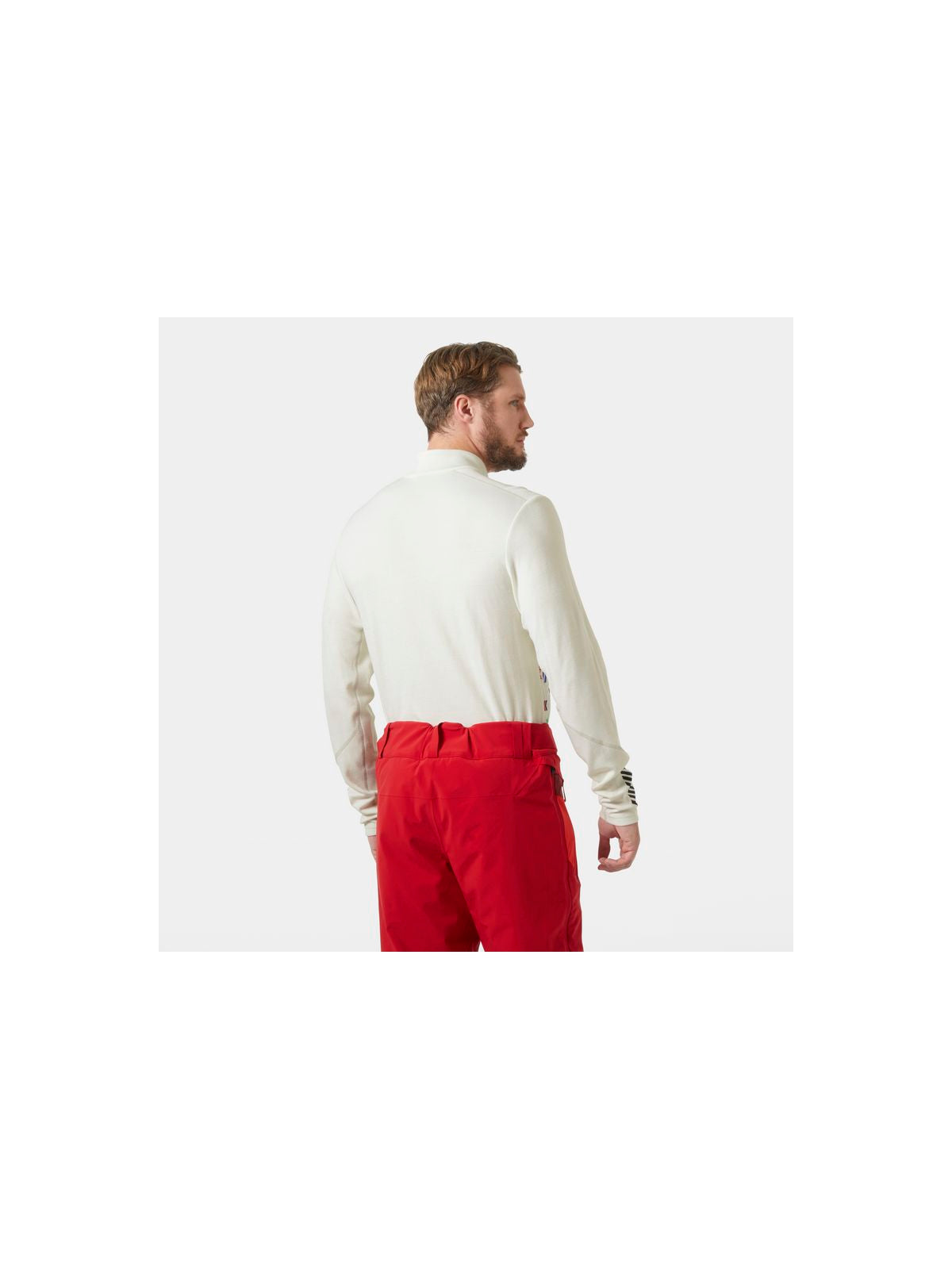 Koszulka męska HELLY HANSEN Lifa Merino Midweight 1/2 Zip kolor biały