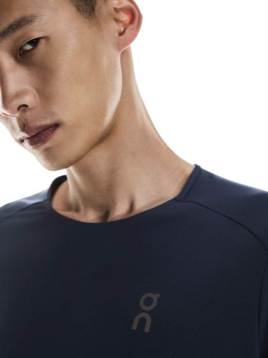 Longsleeve do biegania męski On Performance Long-T granatowy
