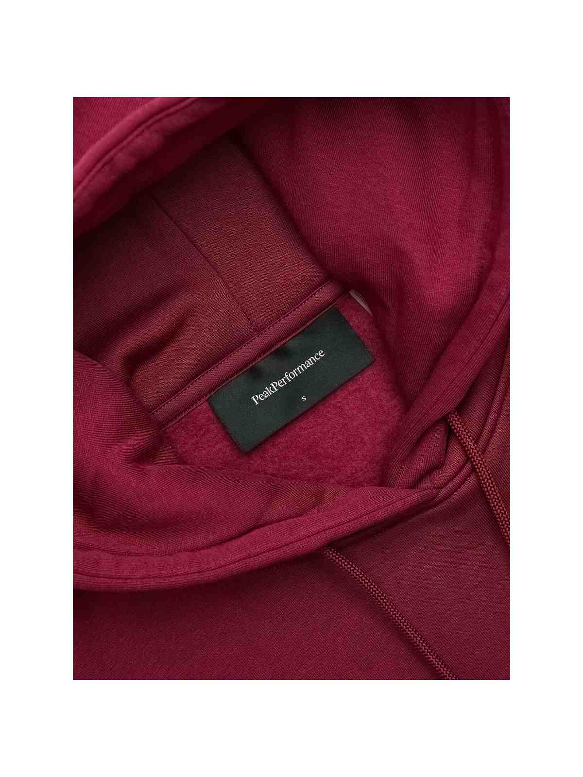 Bluza PEAK PERFORMANCE Original Small Logo Hood Women bordowy