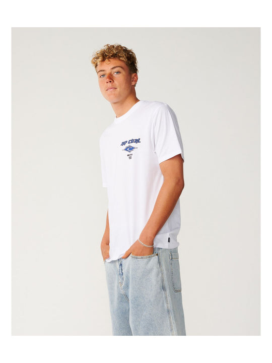 Koszulka męska RIP CURL Fade Out Icon Tee biała
