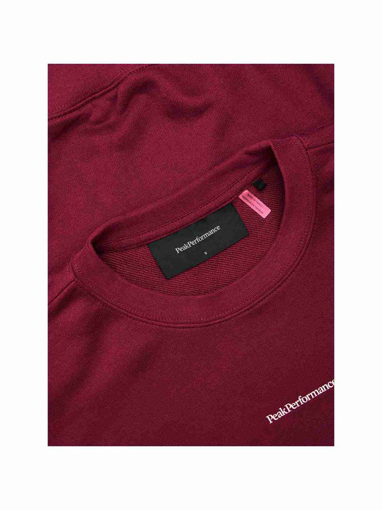 Bluza PEAK PERFORMANCE Original Terry Crew Women bordowy
