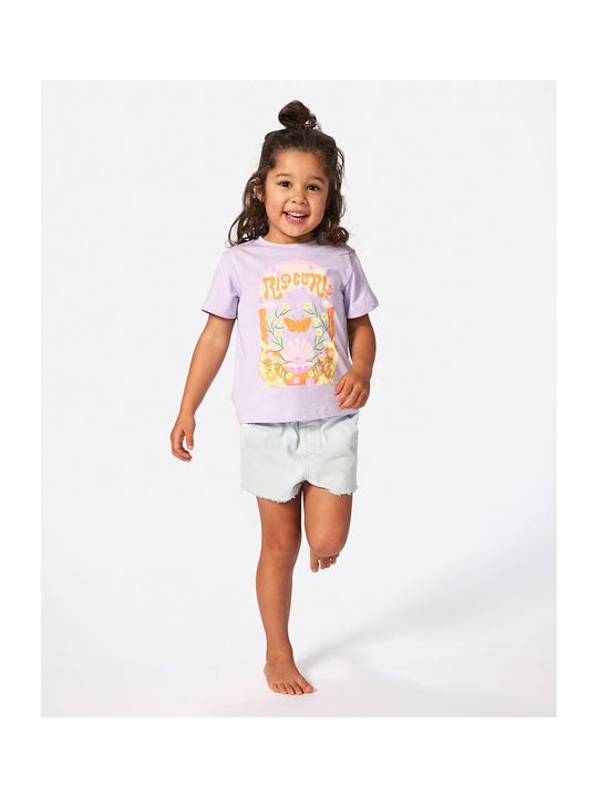 Koszulka RIP CURL Rainbow Tropics Art Tee-Girl fioletowy
