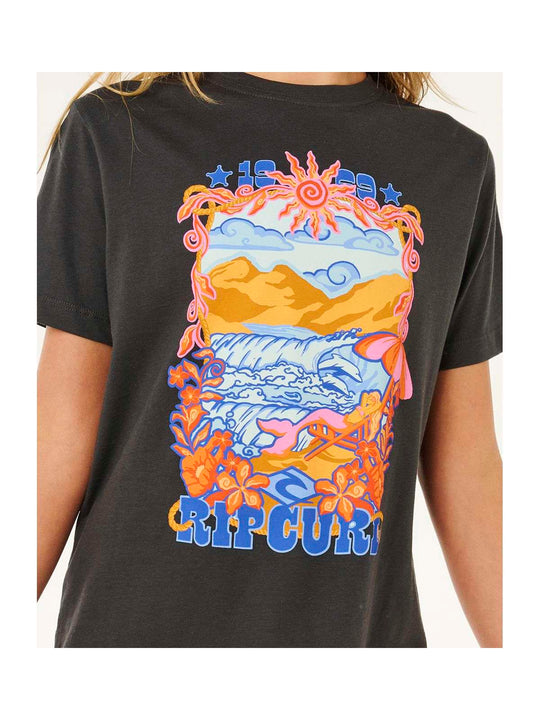 Koszulka dziewczęca RIP CURL Sunshine Squad Band Tee - Girl czarna
