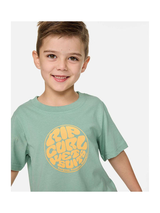 Koszulka chłopięca RIP CURL Wettie Passage Icon Tee-Boy zielona
