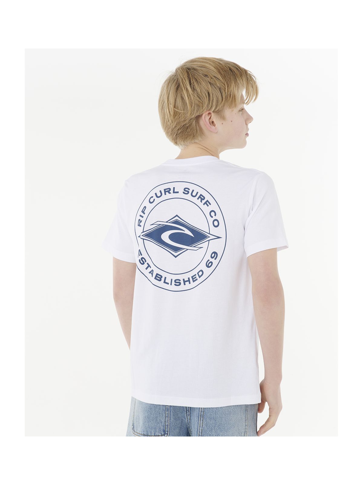 Koszulka RIP CURL STAPLER TEE - BOY biała