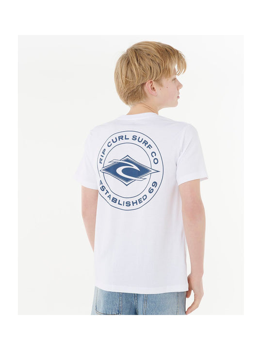 Koszulka RIP CURL STAPLER TEE - BOY biała
