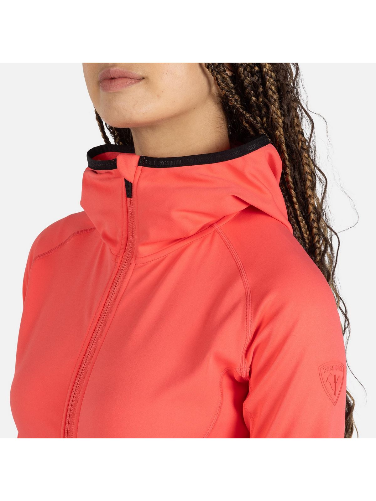 Bluza damska ROSSIGNOL W Mid Layer Thin Fz różowa - Adventure Sports