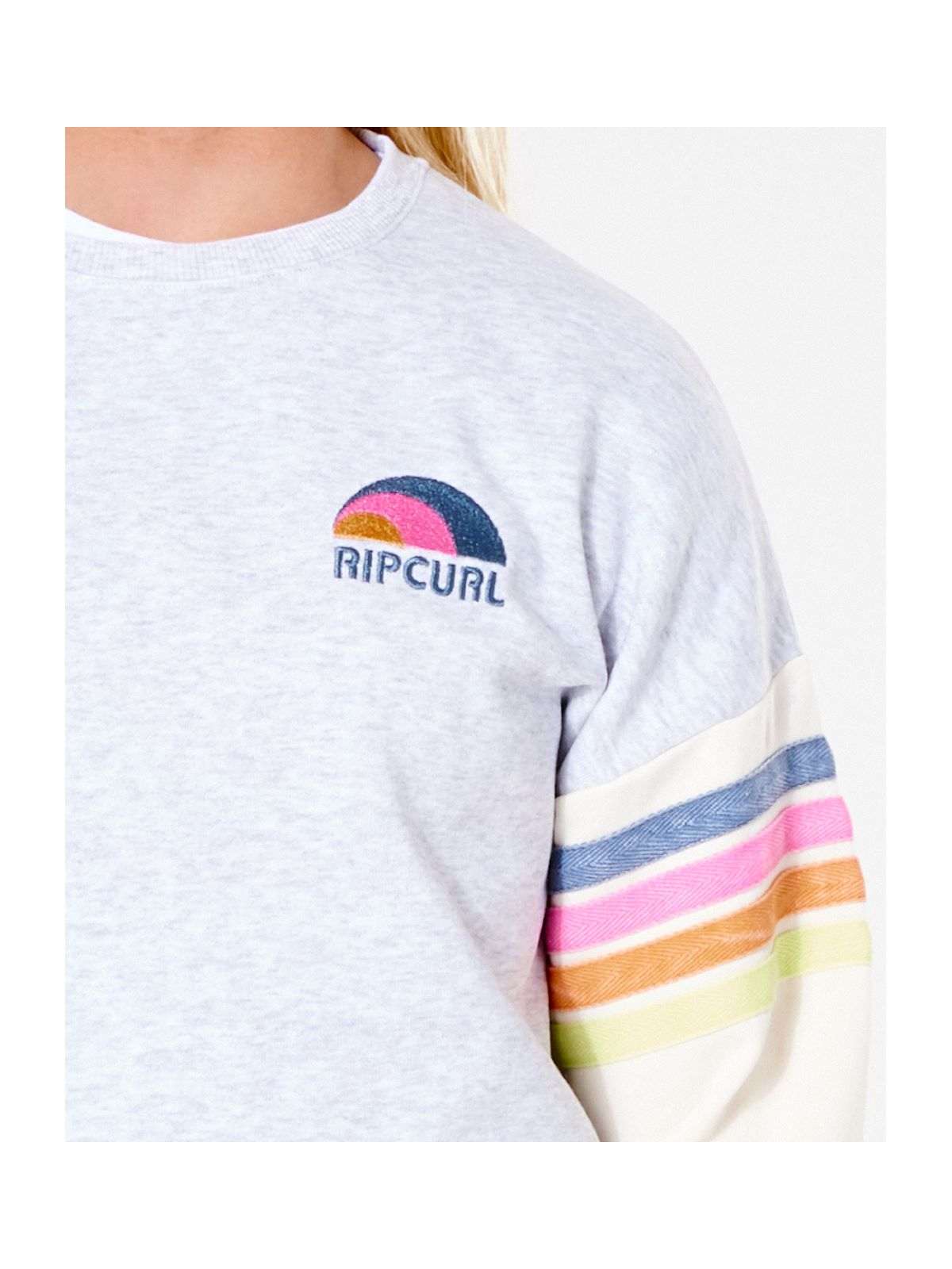 Bluza dziewczęca RIP CURL Surf Revival Crew - Girl - jasny szary - Adventure Sports