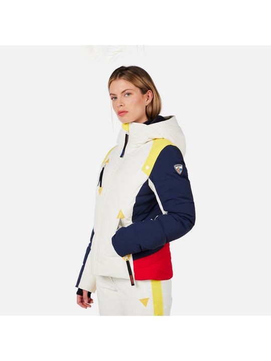 Kurtka narciarska damska ROSSIGNOL W JCC VALDIZ DOWN JKT biały
