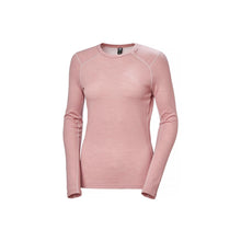 Koszulka damska HELLY HANSEN W Lifa Merino Midweight Crew kolor różowy
