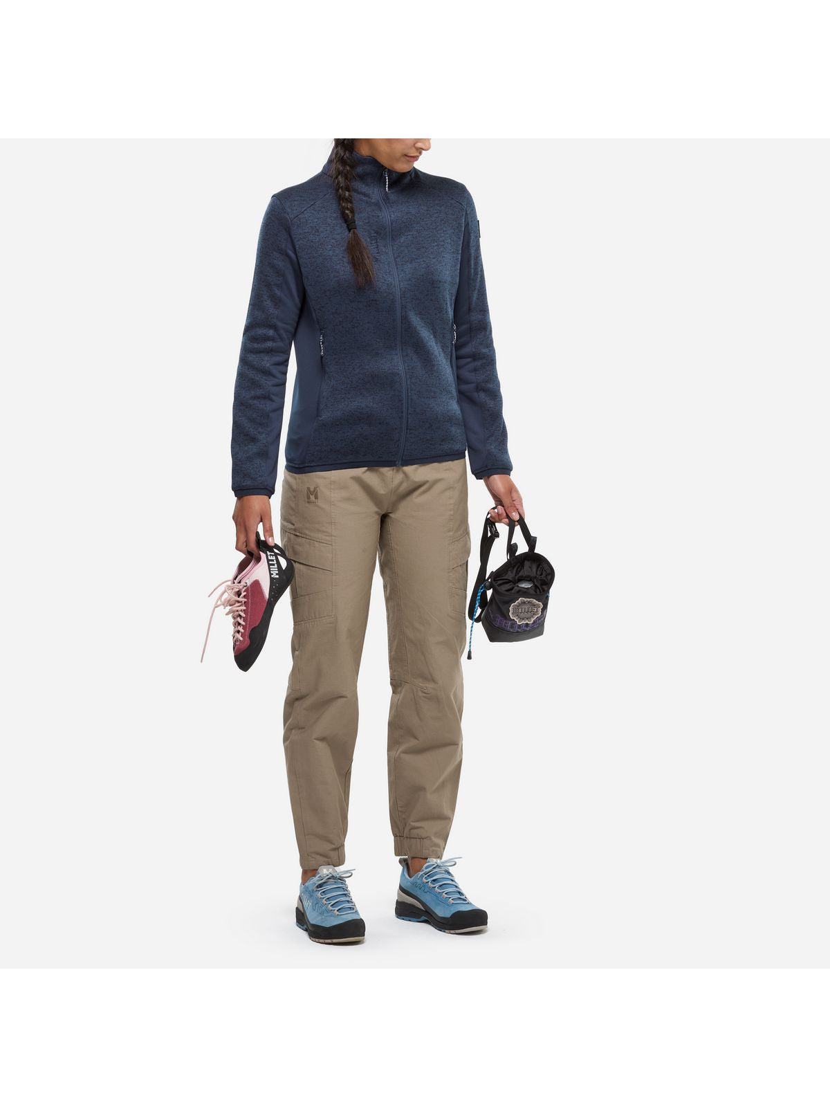 Bluza damska MILLET W Chamonix Knit Jkt W granatowa