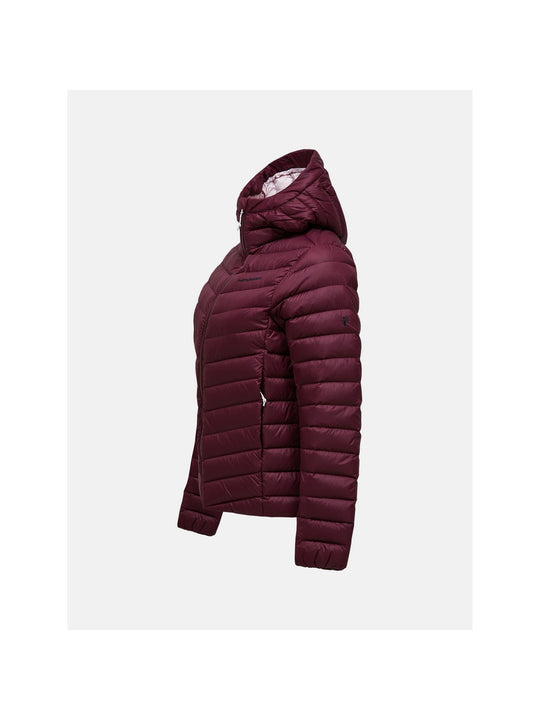 Kurtka damska PEAK PERFORMANCE Frost Down Hood Jacket bordowa
