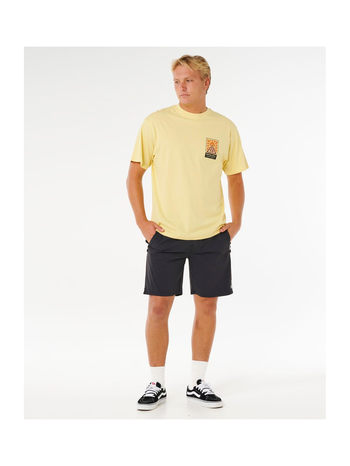 Koszulka męska RIP CURL Search Dawn Tee żółta