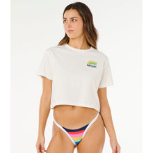 Koszulka damska RIP CURL Surf Side Cropped Tee beżowa
