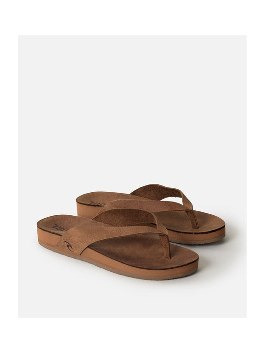 Japonki damskie RIP CURL Freedom Leather Bloom Open Toe brązowe
