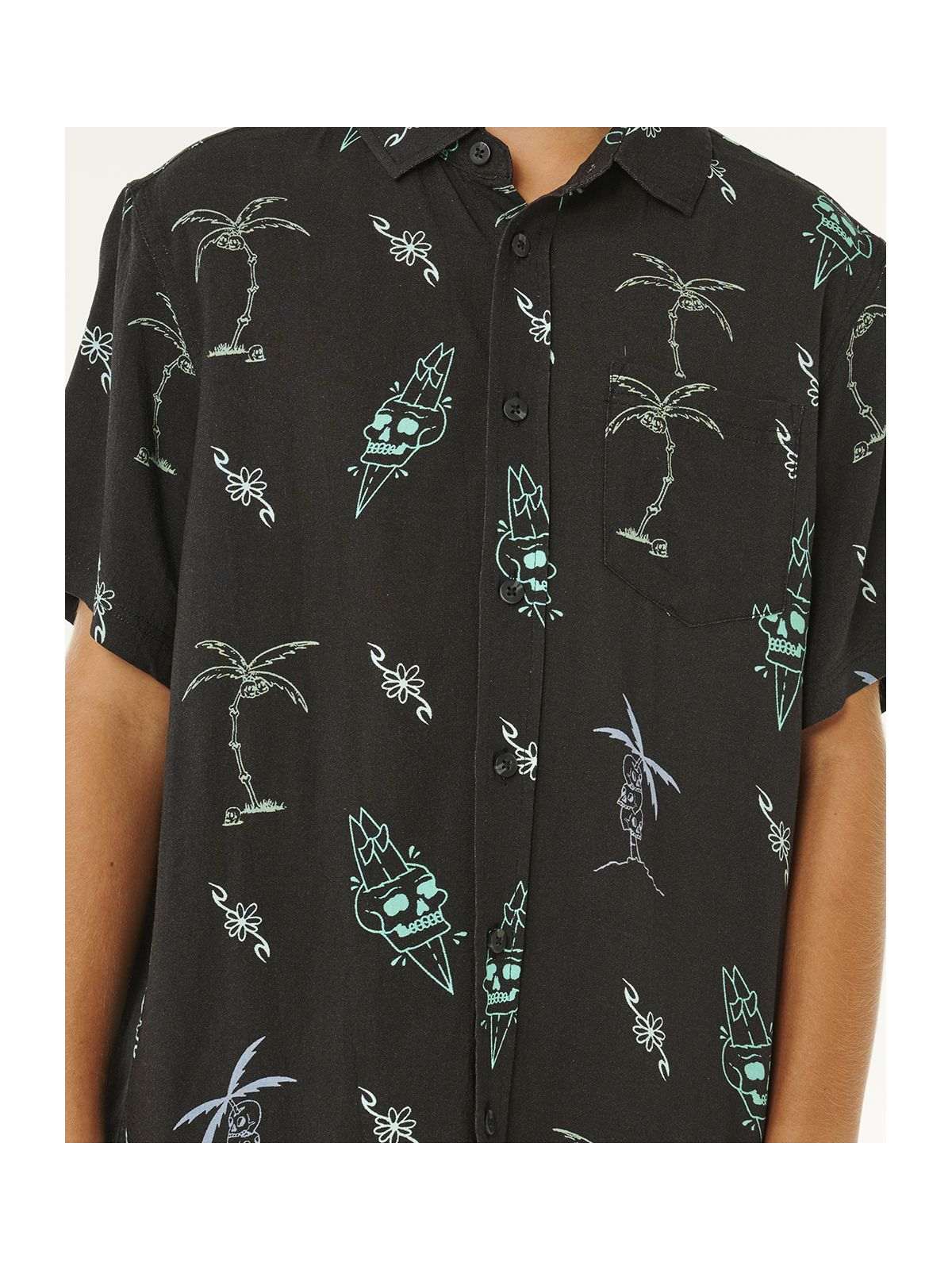 Koszula chłopięca RIP CURL Eternal Shred Ss Shirt-Boy czarna