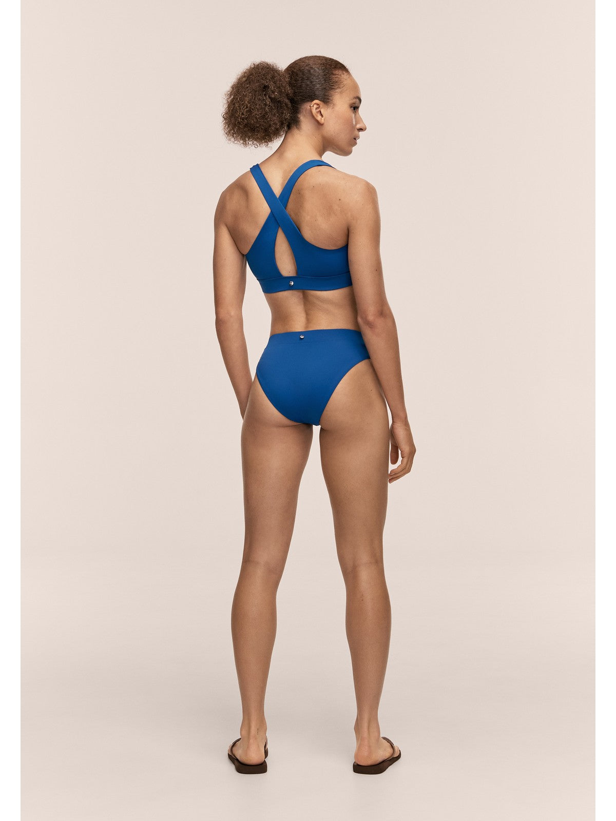 Majtki kąpielowe CASALL High Waist Bikini Brief kolor niebieski