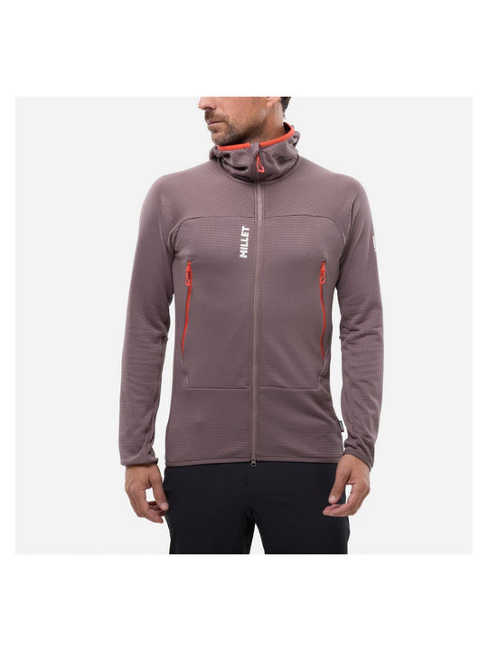 Bluza męska MILLET Fusion Grid Hoodie M fioletowa śliwkowa

