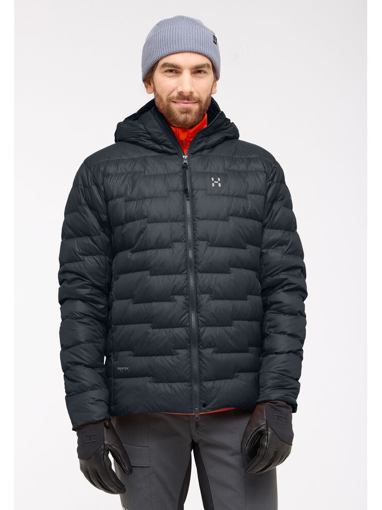 Kurtka puchowa z kapturem męska HAGLÖFS ROC Flash Down Hood True Black