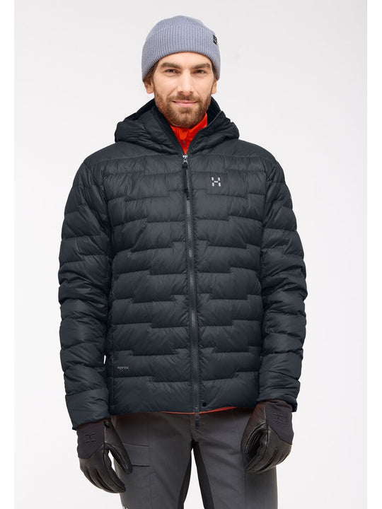 Kurtka puchowa z kapturem męska HAGLÖFS ROC Flash Down Hood True Black
