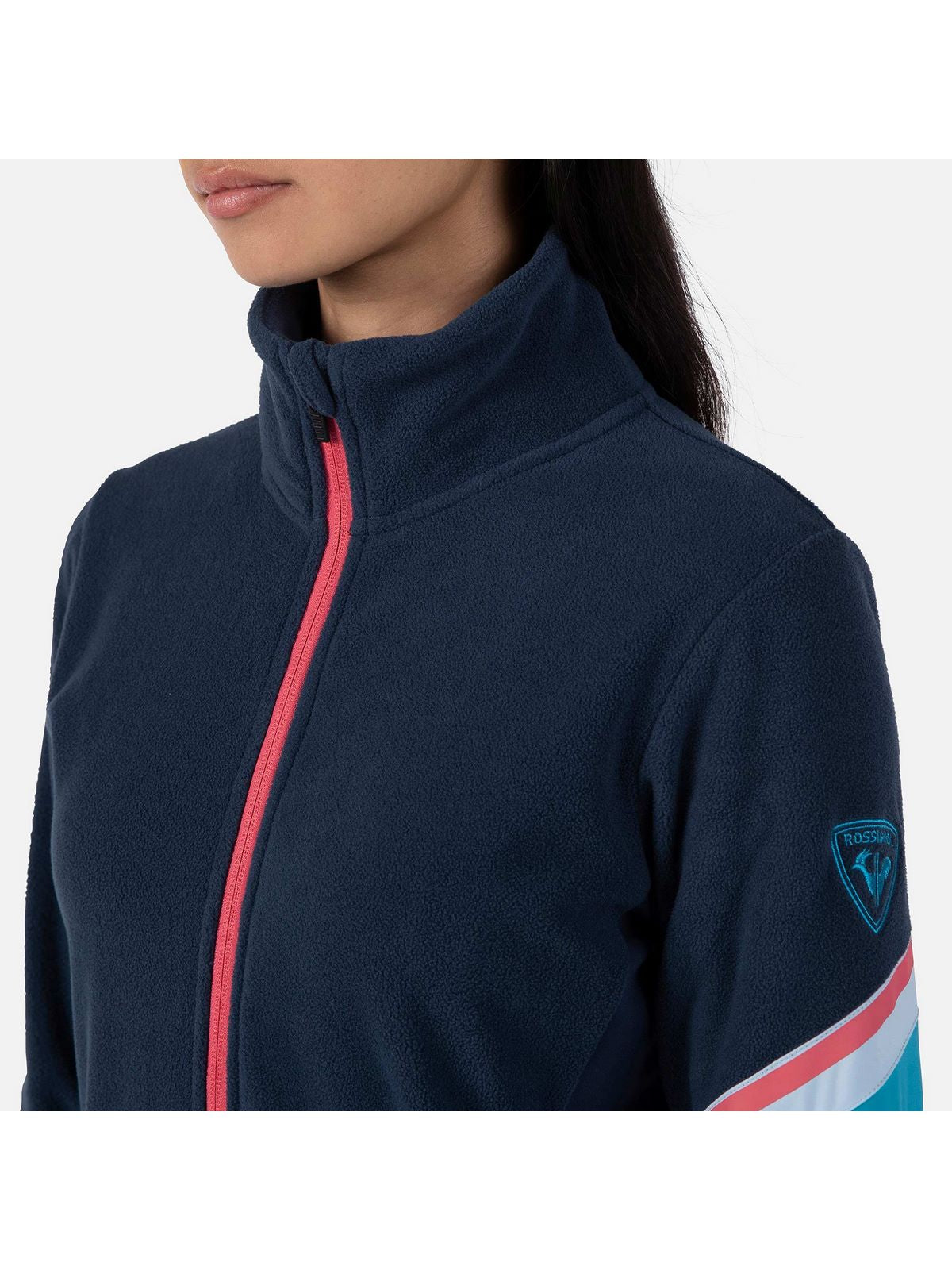 Bluza damska ROSSIGNOL W Strawpile Fleece Fz granatowy