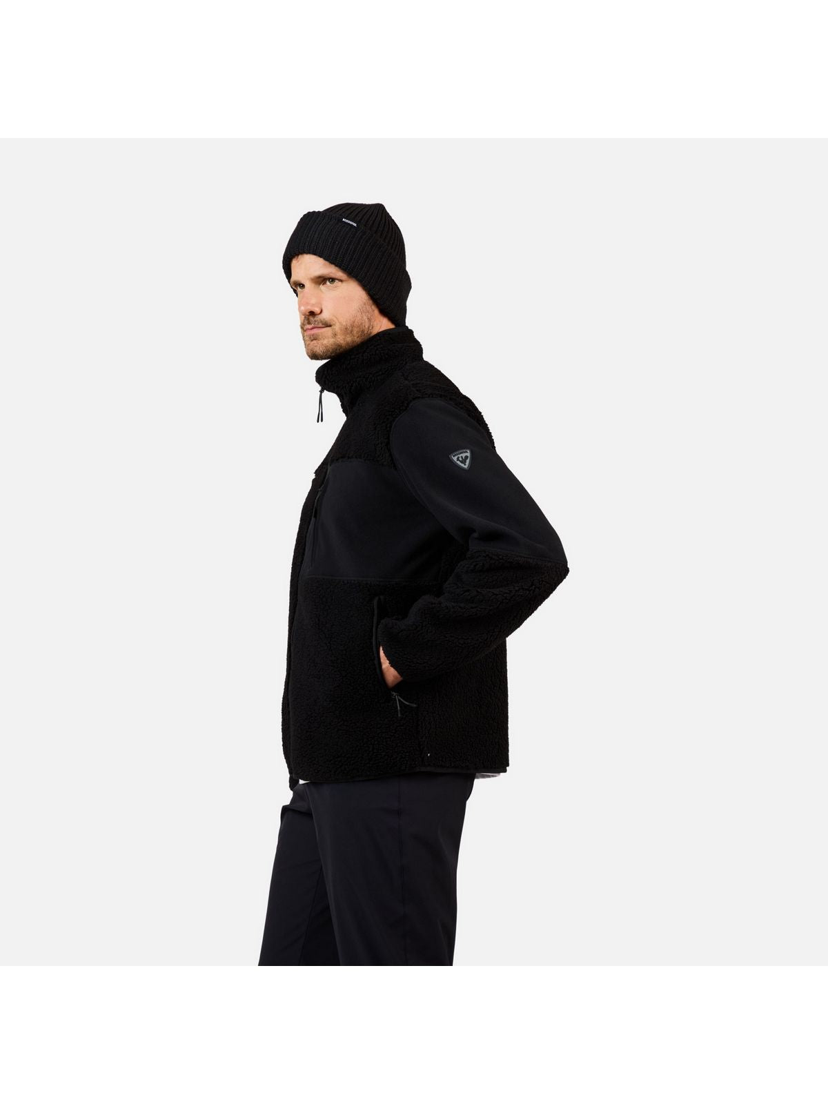 Bluza męska męska ROSSIGNOL ALLTRACK FZ SHERPA JKT czarna