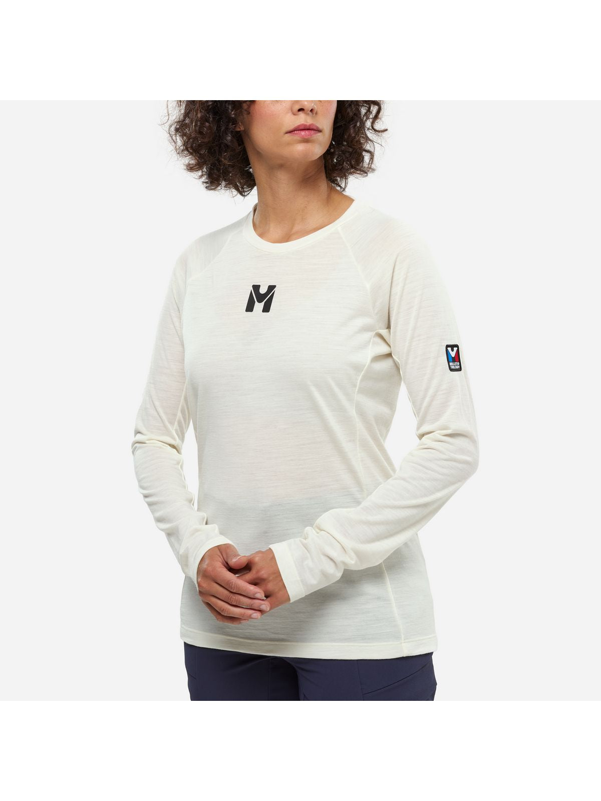 Koszulka damska MILLET Trilogy Wool Ts Ls W beżowa