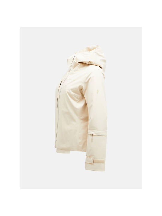 Kurtka narciarska damska PEAK PERFORMANCE Whitelight Short HIPE 2L Insulated Shell Jacket piaskowa
