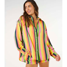 Koszula damska RIP CURL Neon Stripe Relaxed Shirt multikolor
