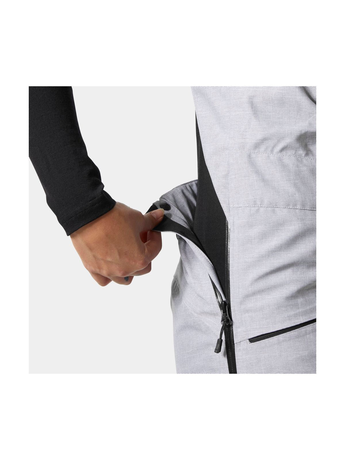 Spodnie narciarskie damskie HELLY HANSEN W POWDERQUEEN BIB 2.0 PANT szare