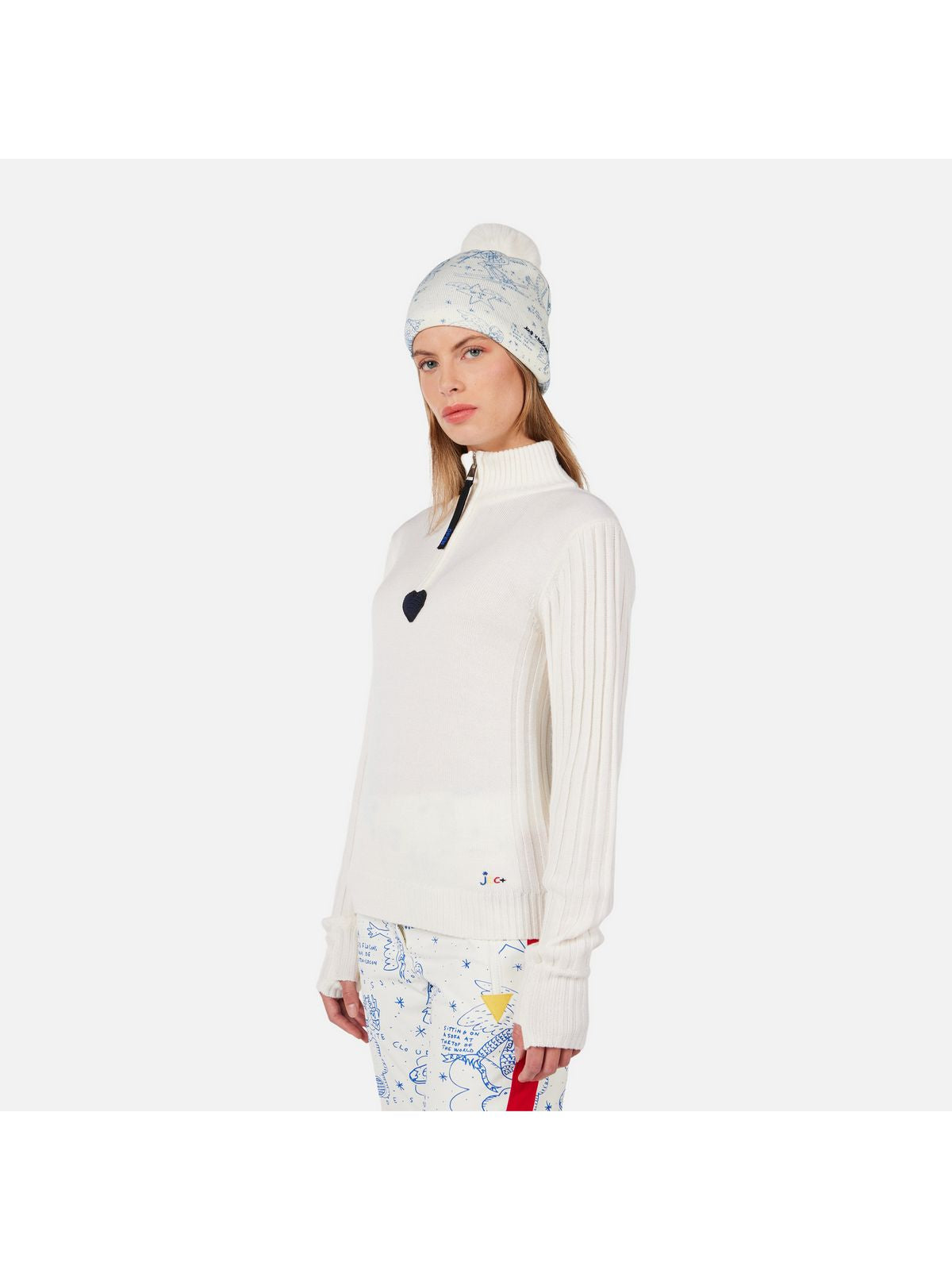 Sweter damski ROSSIGNOL W JCC MERIB HZ biały